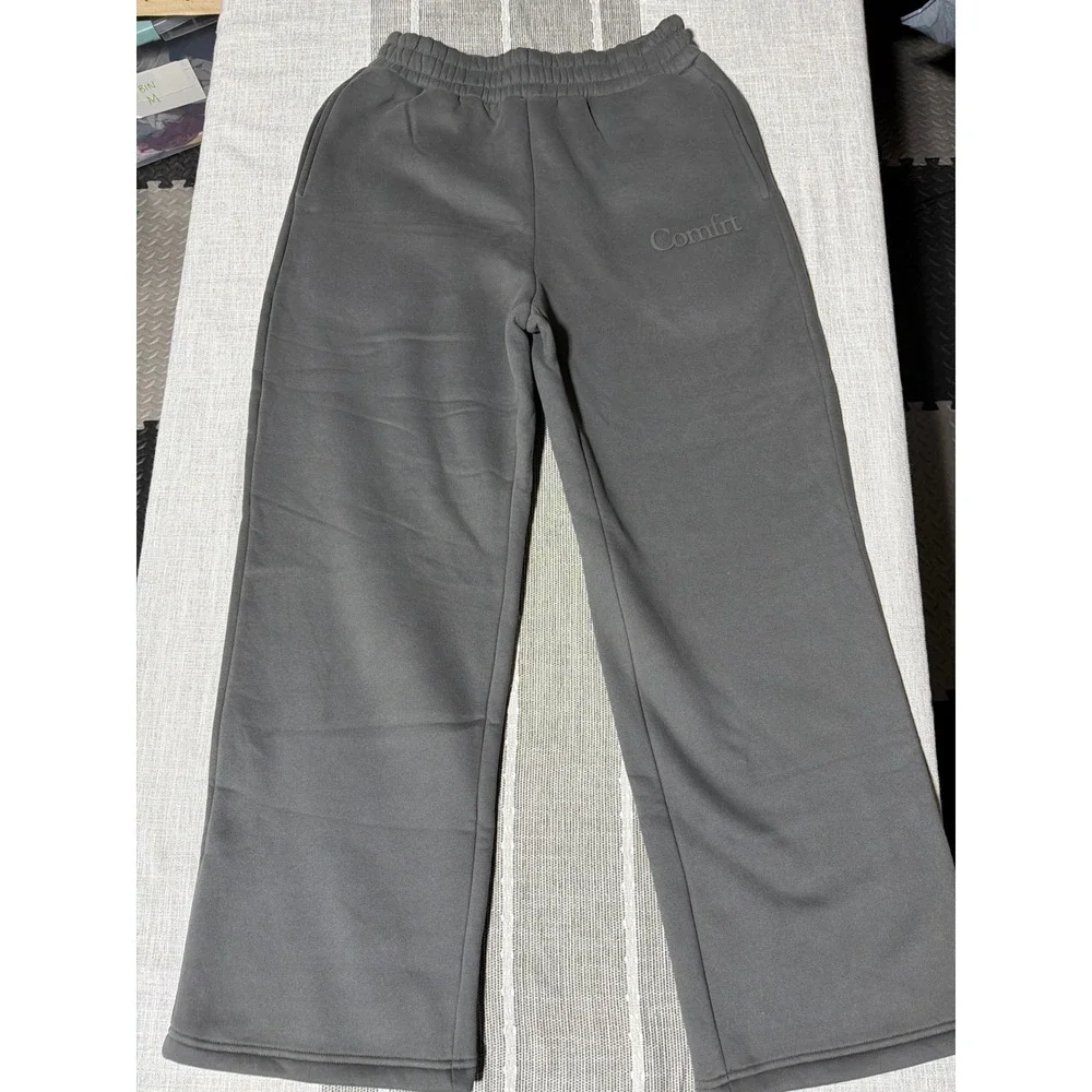Comfort Brand‎ Mens Gray Wide Leg Sweatpants Elastic Waist Lounge Pants Small